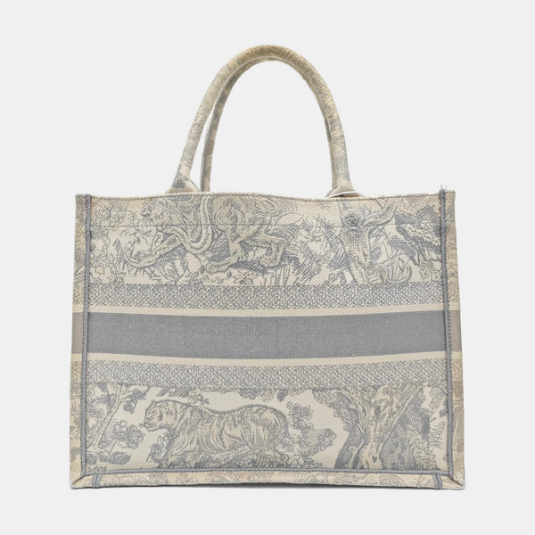 Book Tote Medium Fabric Gray