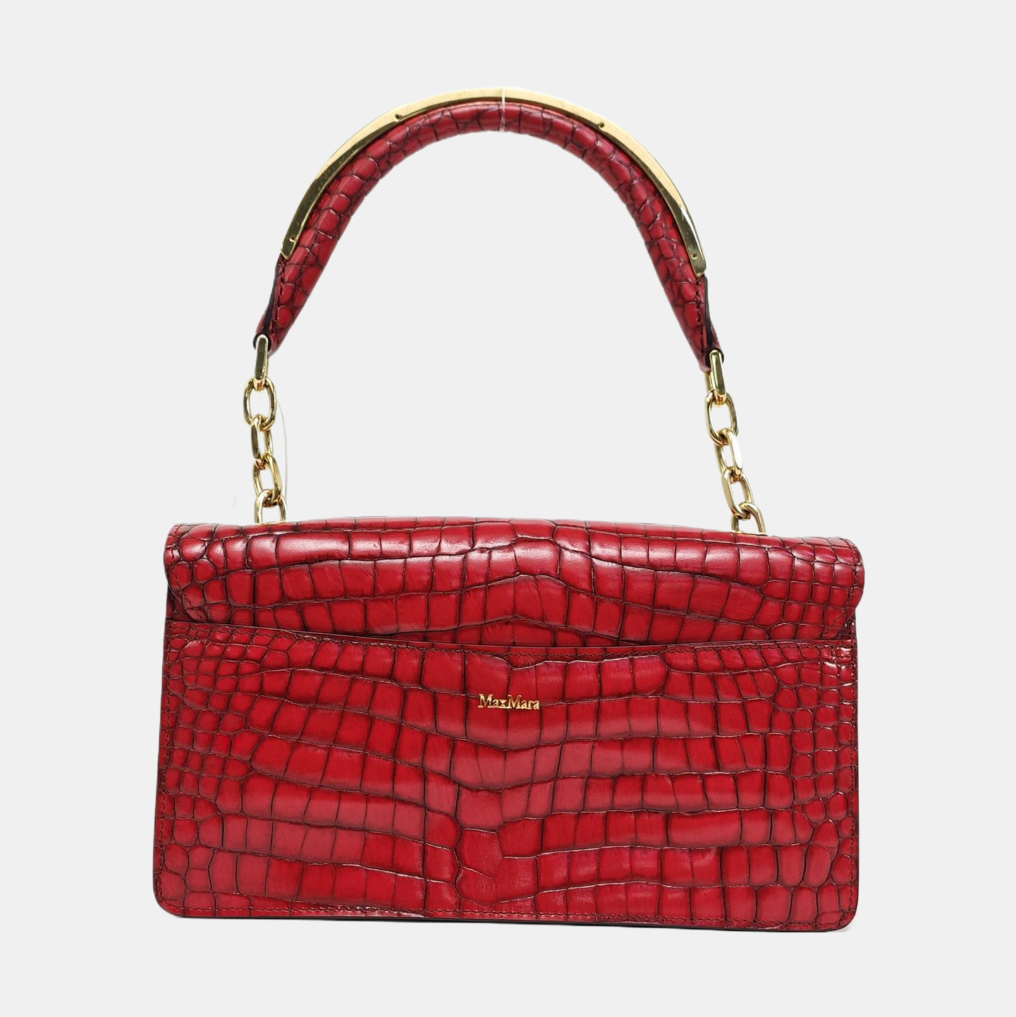 Calfskin Top Handle Bag Red
