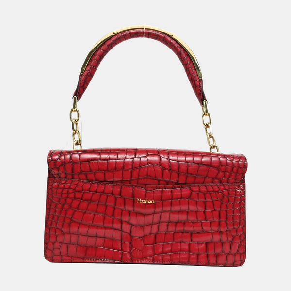 Calfskin Top Handle Bag Red