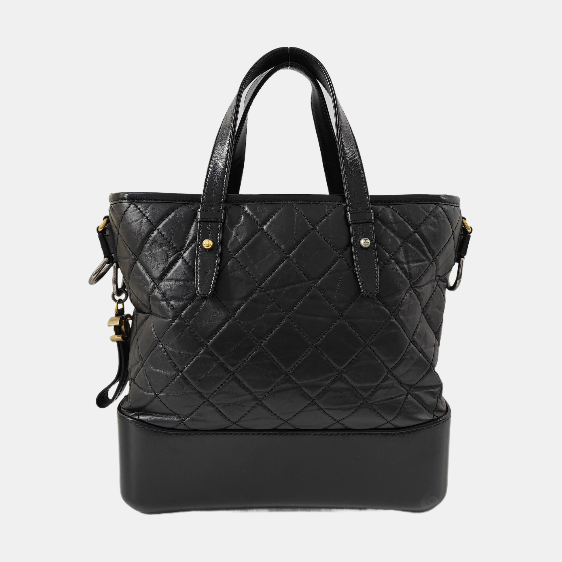Quilted Calfskin Shoulder Bag Black