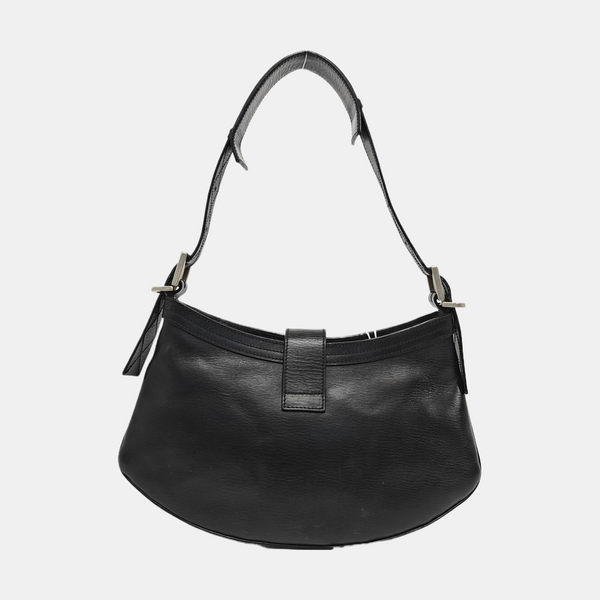 Calfskin Top Handle Bag Black