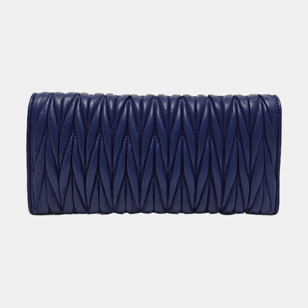 Quilted Lambskin Shoulder Bag Blue