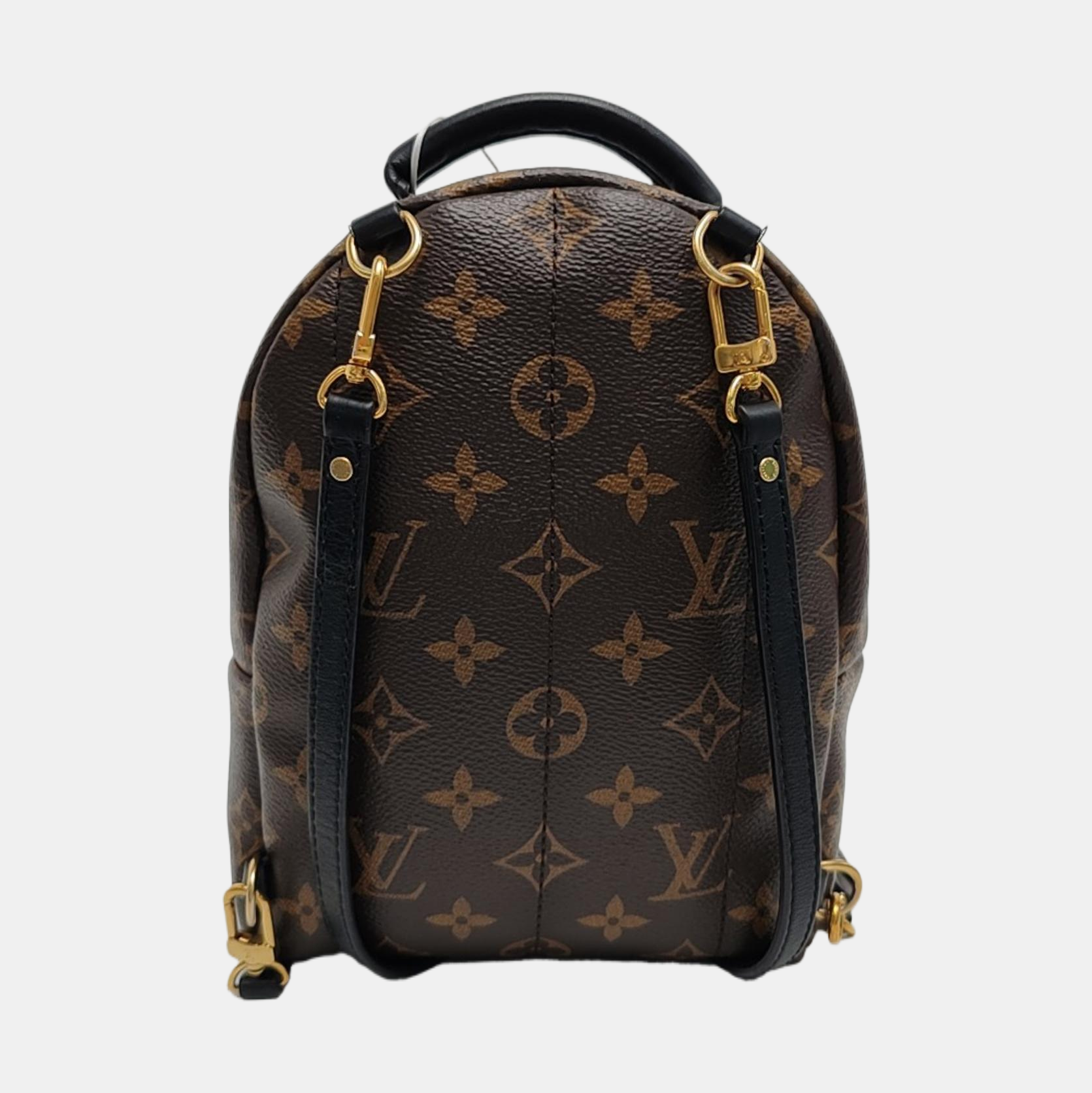 Authenticated pre-owned  PALM SPRINGS Mini Monogram Coated Canvas Brown - Backpack at Looply