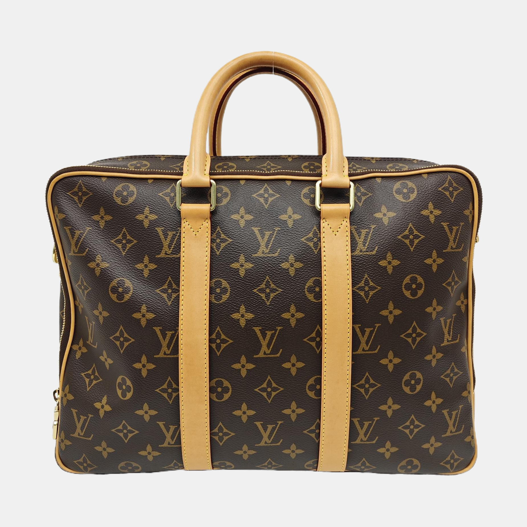 Monogram Coated Canvas Shoulder Bag Brown