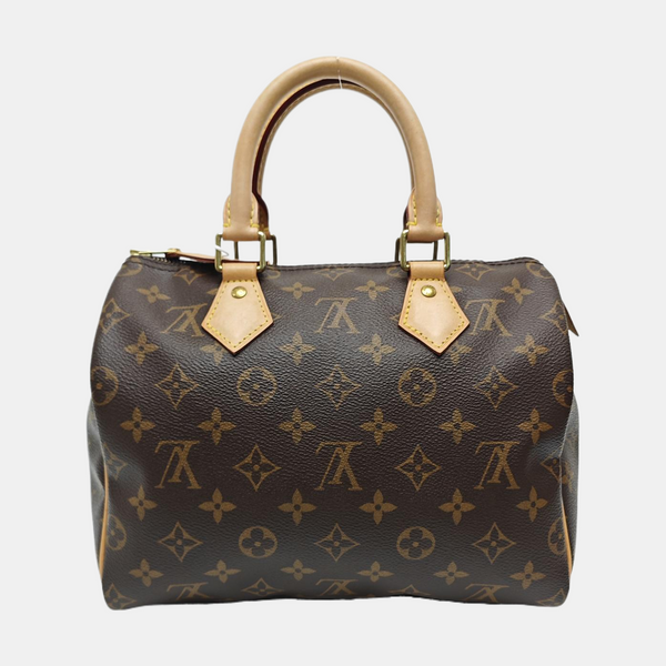 SPEEDY 25 Monogram Coated Canvas Brown