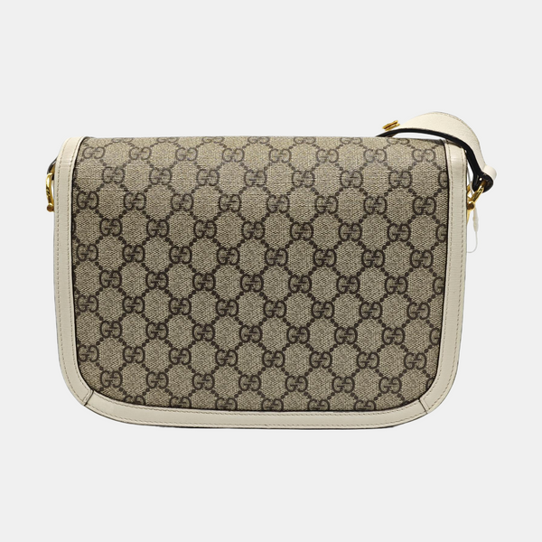 Horsebit 1955 Small Monogram Coated Canvas Beige