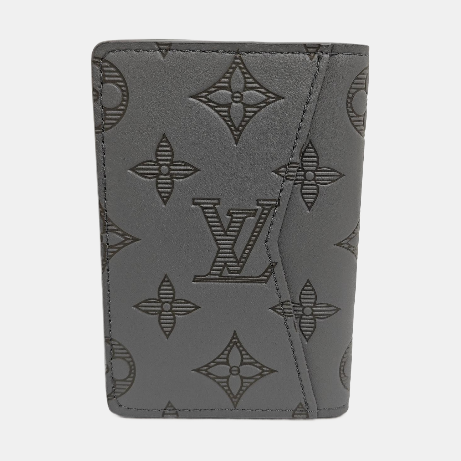SLENDER Monogram Calfskin Gray Card Holder