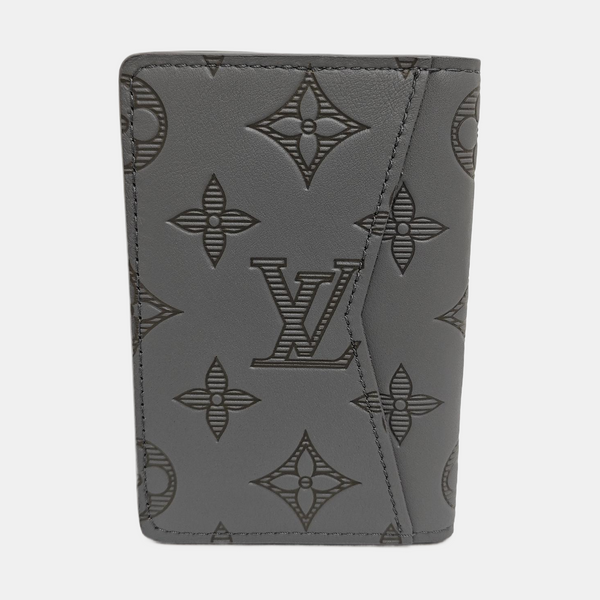 SLENDER Monogram Calfskin Gray Card Holder