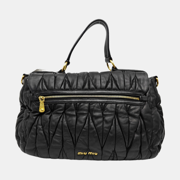 Quilted Lambskin Tote Bag Black