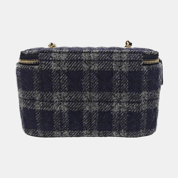 VANITY CASE Quilted Wool Blue