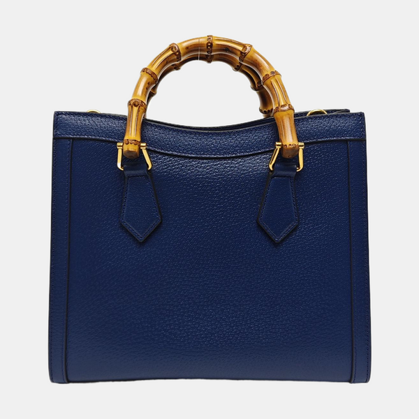 Authenticated pre-owned  Diana Small Calfskin Blue - Tote Bag at Looply