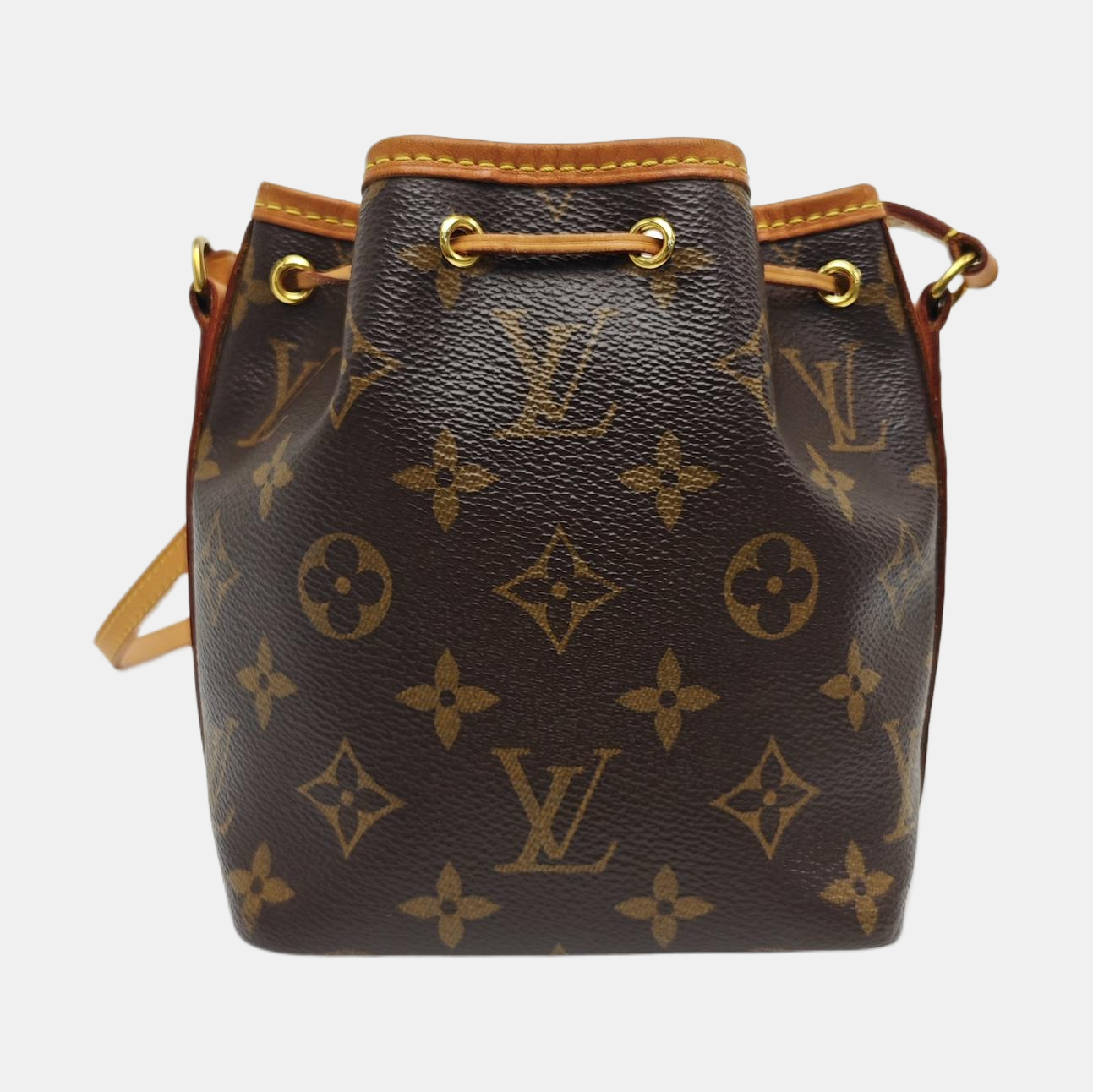 NÉONOÉ Nano Monogram Coated Canvas Brown