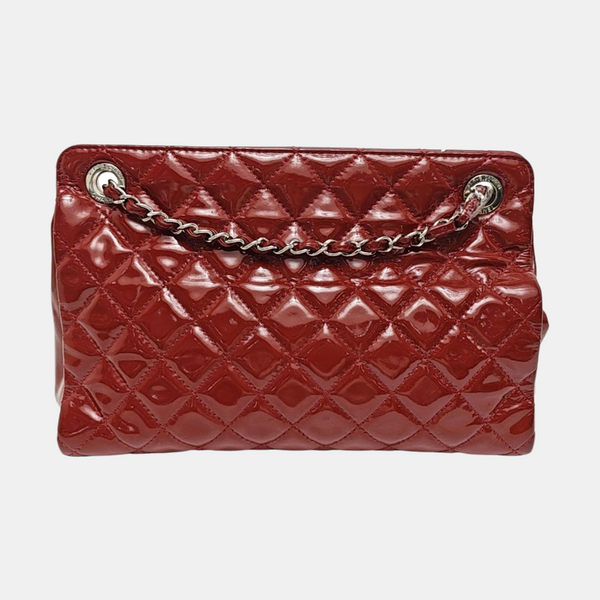 Quilted Calfskin Tote Bag Red