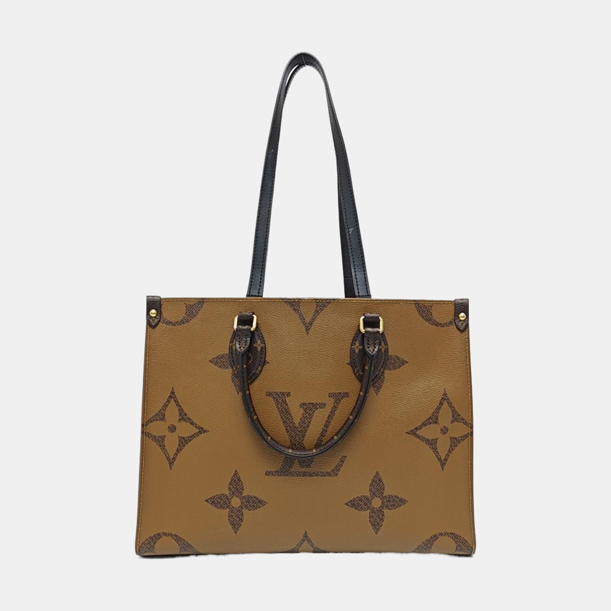 ONTHEGO MM Monogram Coated Canvas Brown