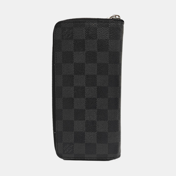 ZIPPY Damier Graphite Coated Canvas Gray Wallet