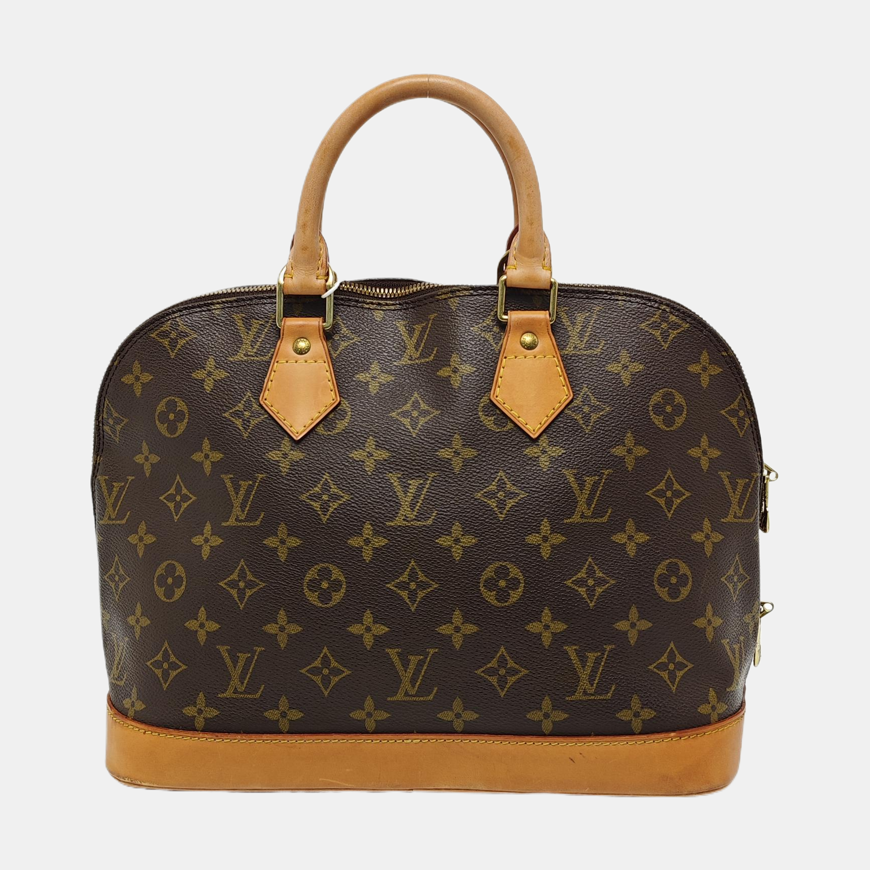 ALMA PM Monogram Coated Canvas Brown