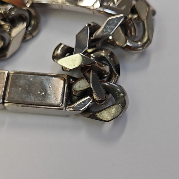 Monogram Metal Silver Bracelet