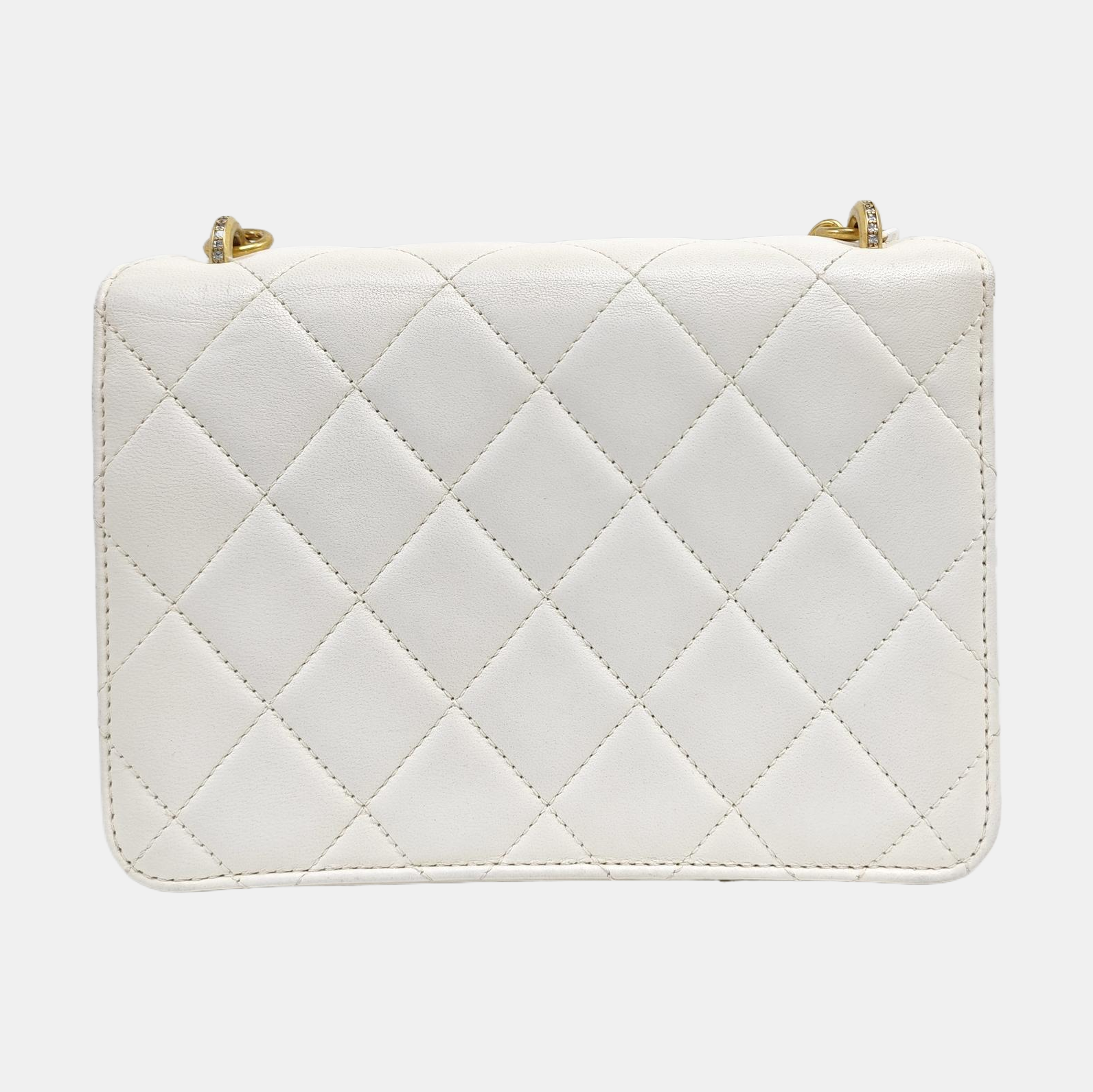 CLASSIC FLAP Mini Quilted Lambskin White