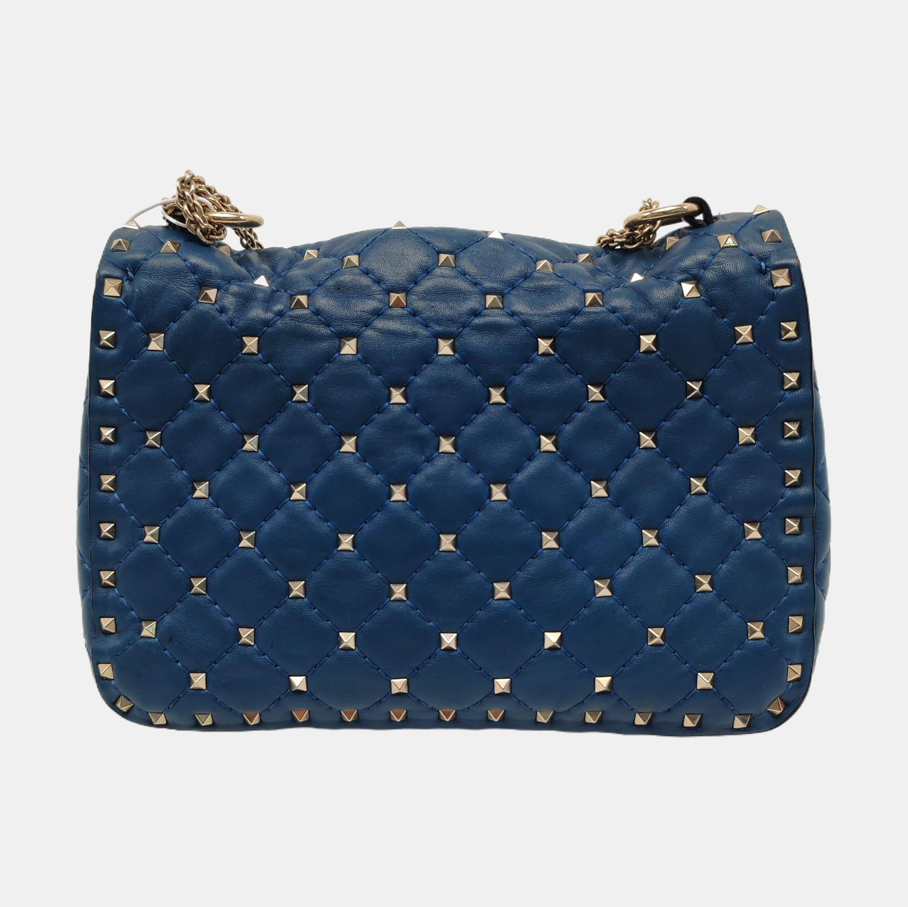 Rockstud Medium Quilted Lambskin Blue