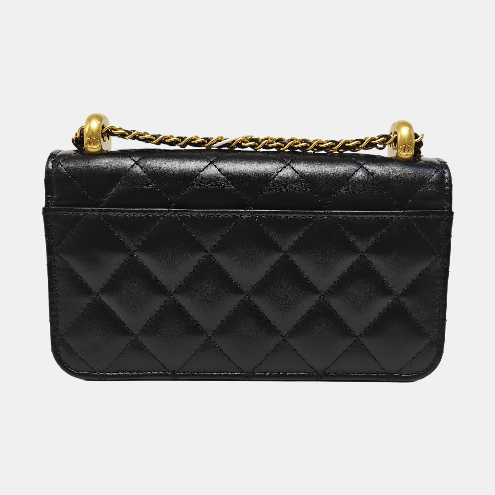 Quilted Calfskin Shoulder Bag Black