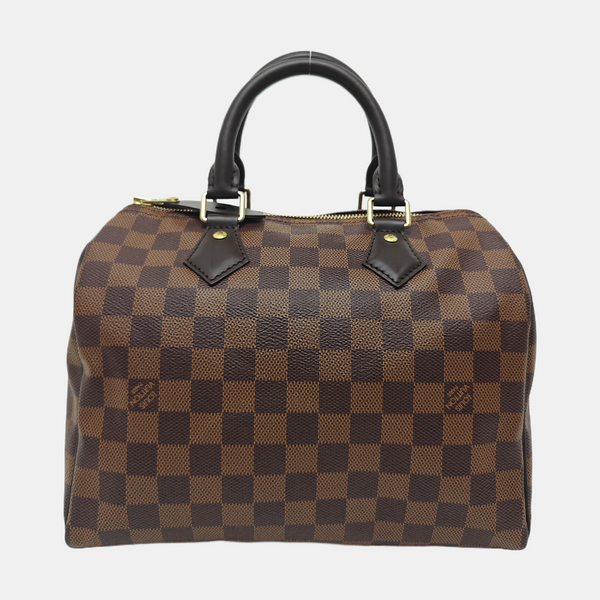 SPEEDY 25 Damier Ebene Coated Canvas Brown