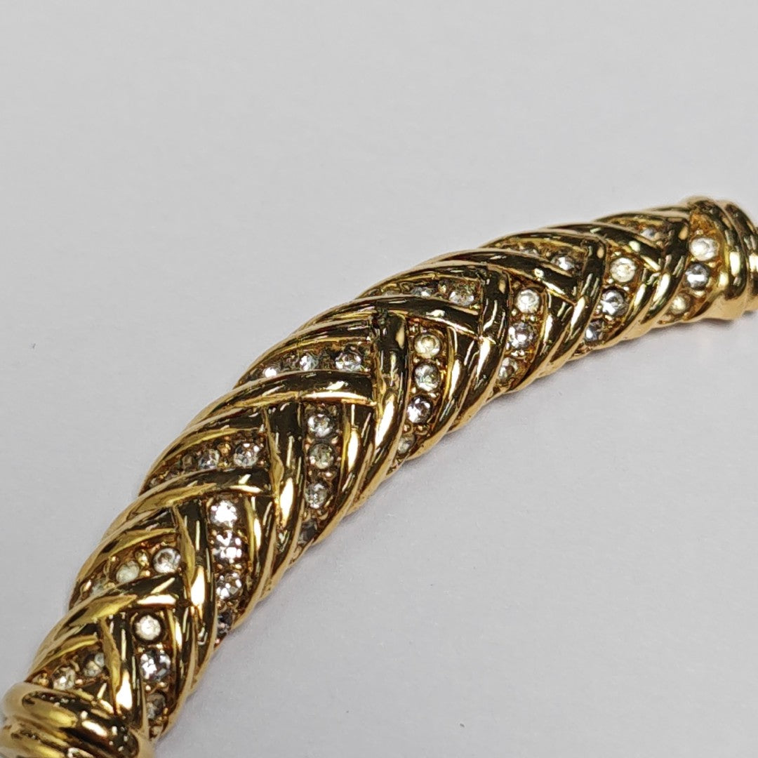Twist Round Metal Gold Necklace