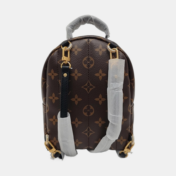 PALM SPRINGS Mini Monogram Coated Canvas Brown