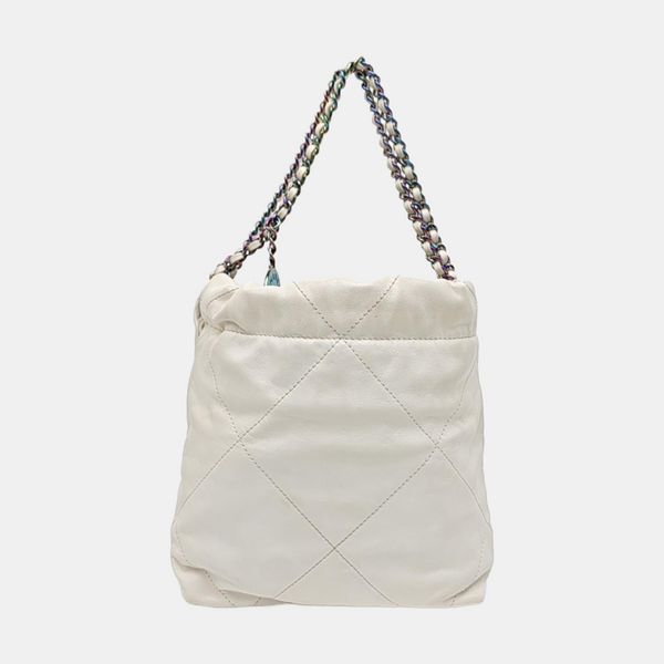 CHANEL 22 Mini Quilted Calfskin White