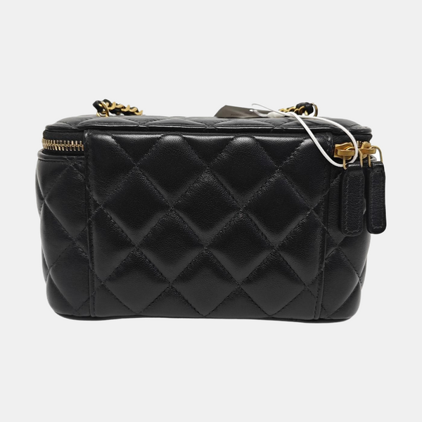 24A Quilted Lambskin Black