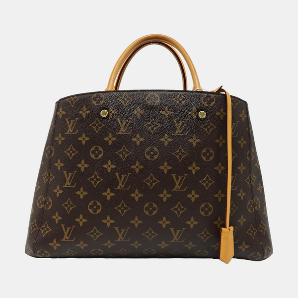 MONTAIGNE GM Monogram Coated Canvas Brown