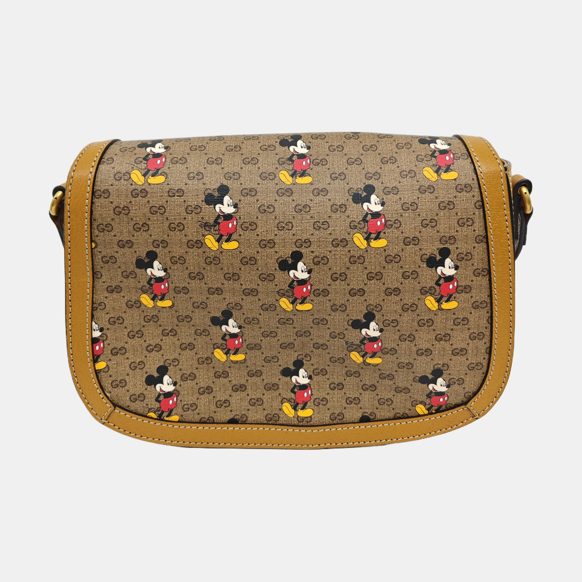 Disney X Gucci Small Monogram Coated Canvas Brown