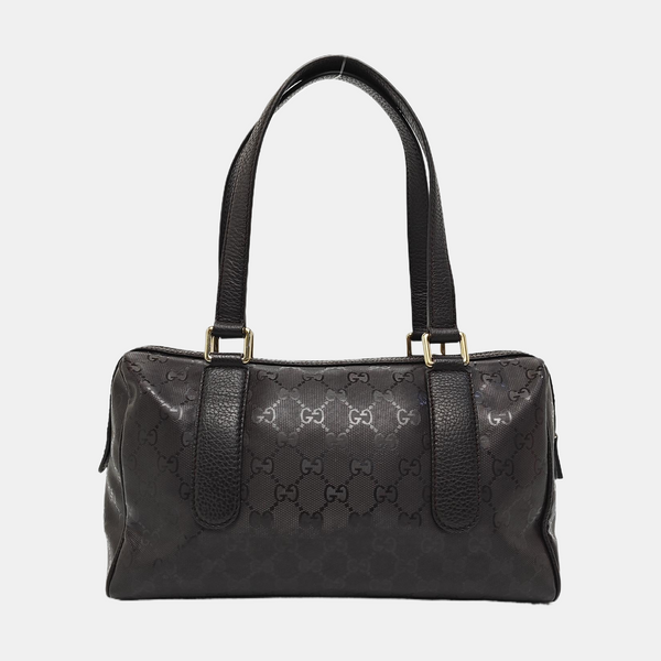 Monogram Coated Canvas Tote Bag Brown