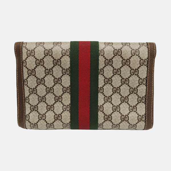 Ophidia Small Monogram Coated Canvas Beige