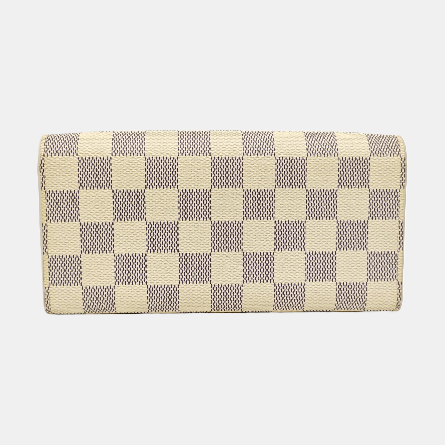 SARAH Damier Azur Coated Canvas White Wallet