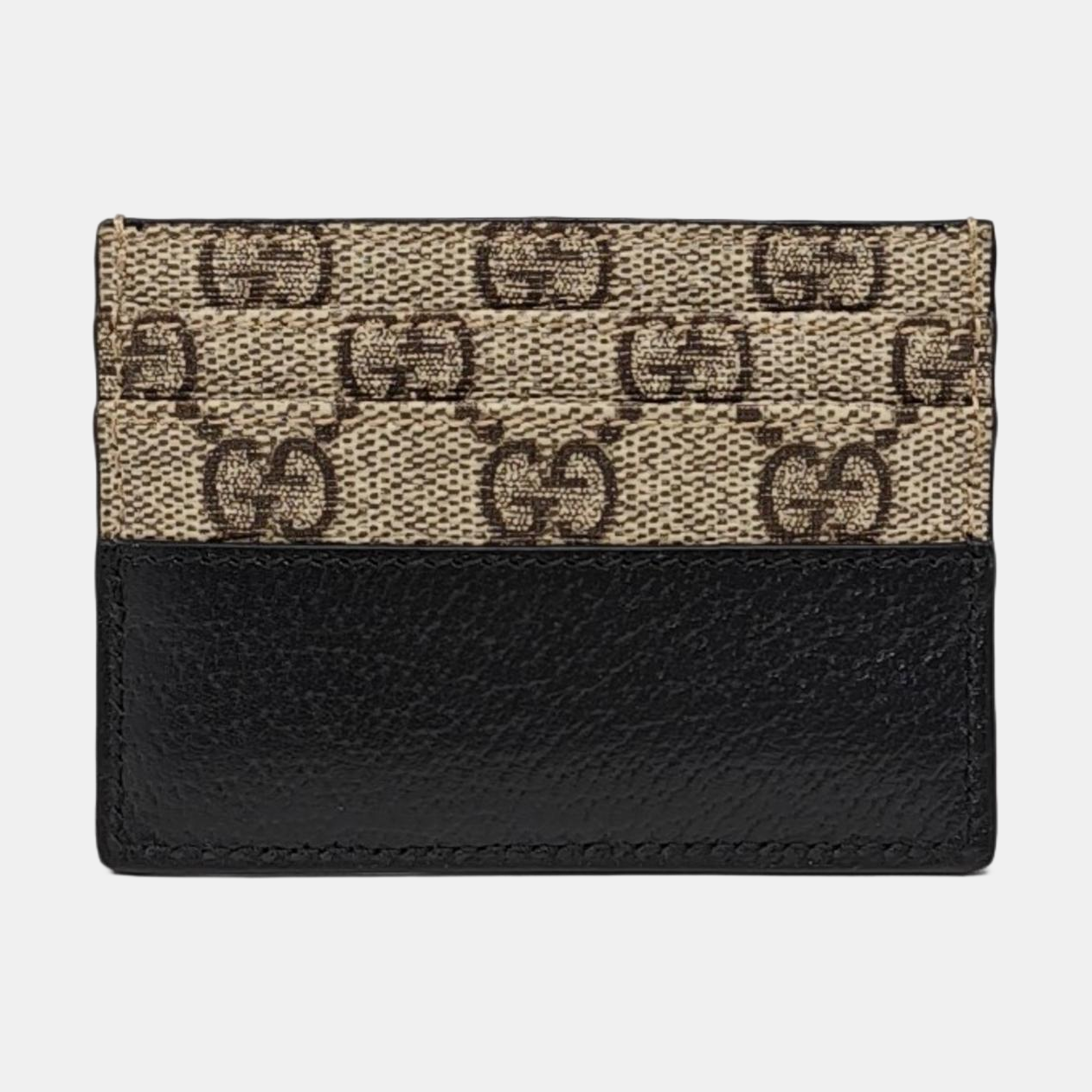 Monogram Coated Canvas Card Holder Black