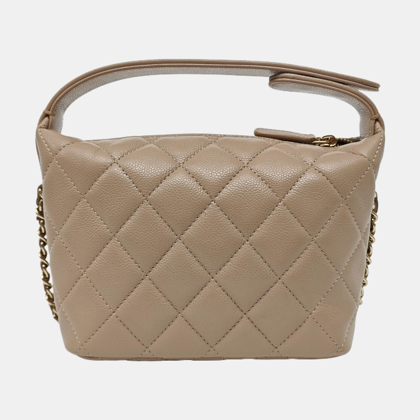 HOBO Quilted Grained Calfskin Beige