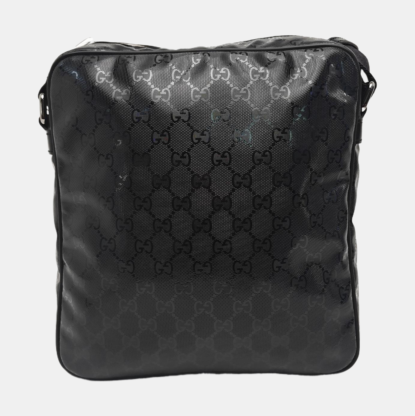 Monogram Coated Canvas Shoulder Bag Black