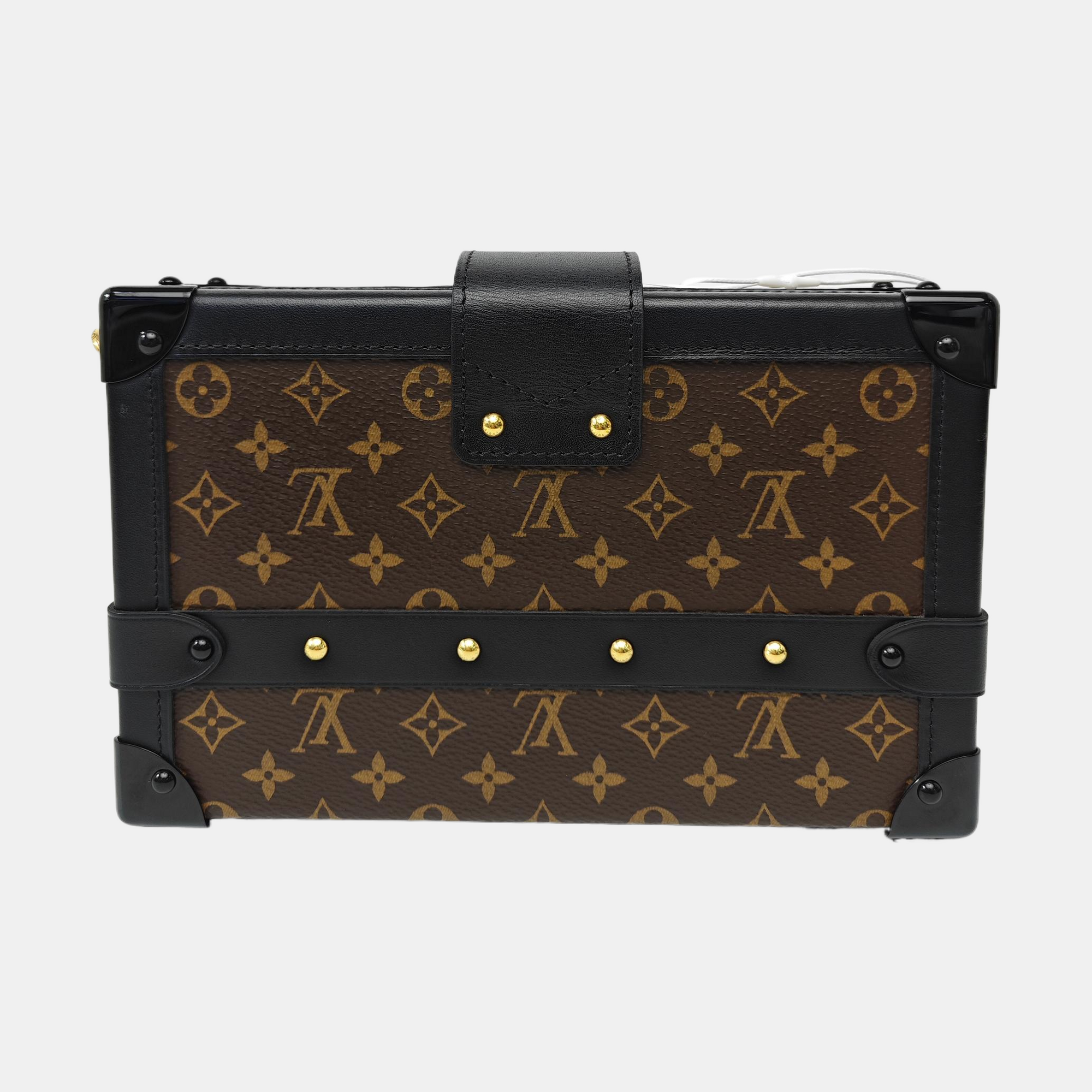 PETITE MALLE Monogram Coated Canvas Brown