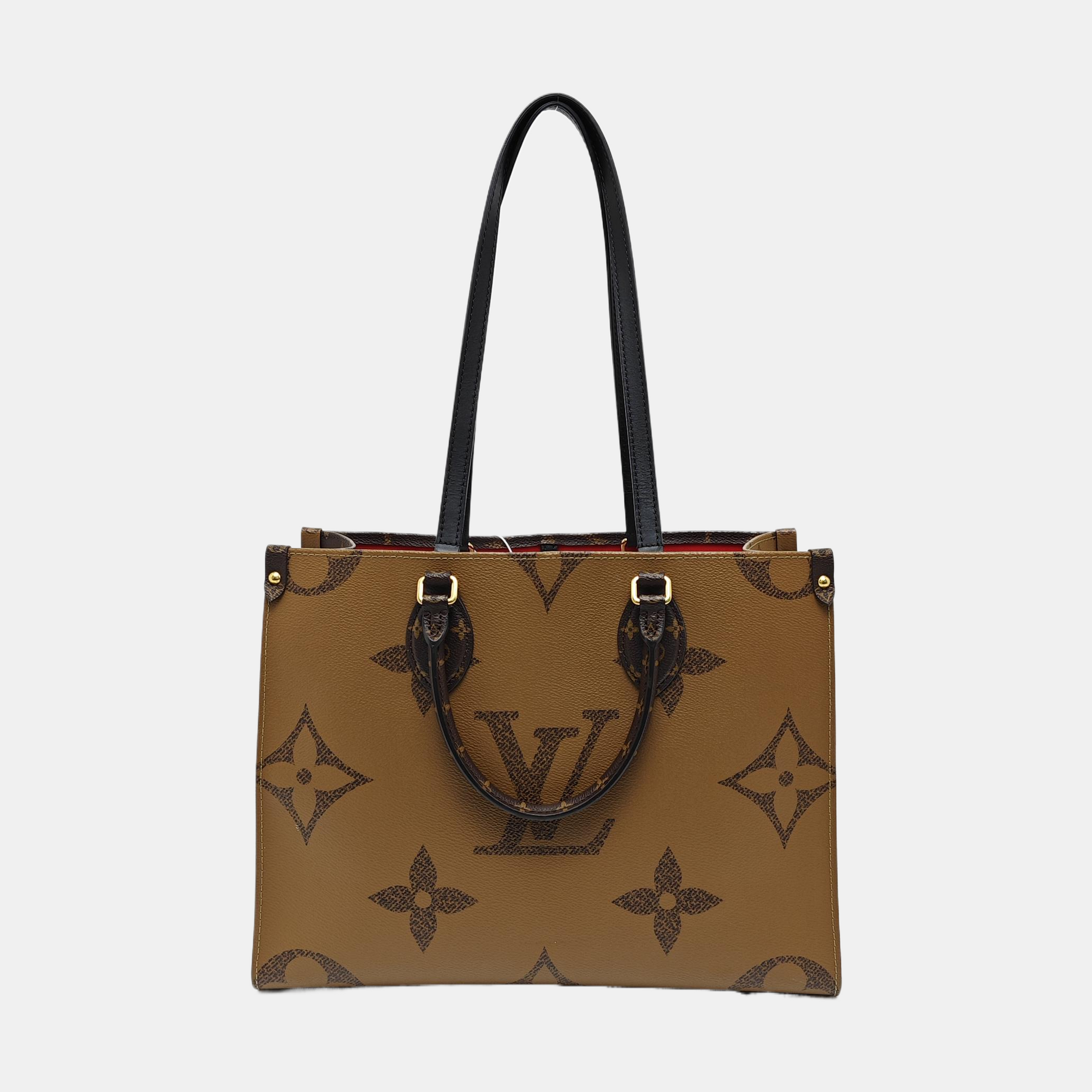 ONTHEGO MM Monogram Coated Canvas Brown