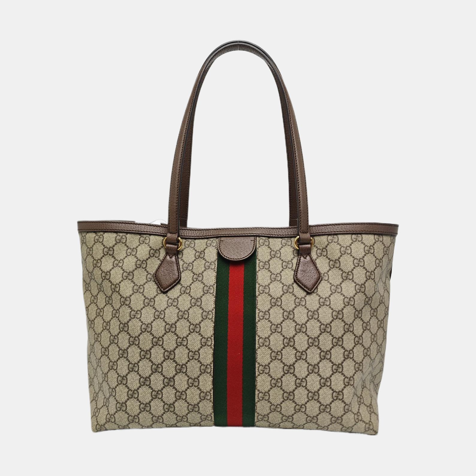 Ophidia Medium Monogram Coated Canvas Beige