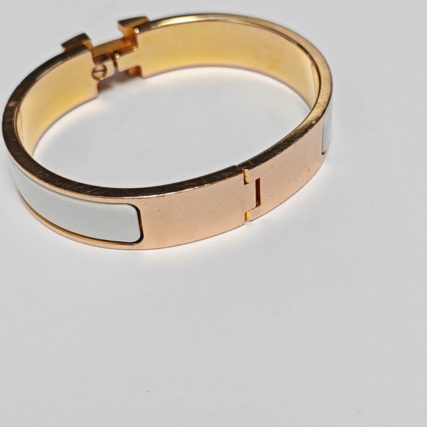 Clic H Metal Rose Gold Bangle