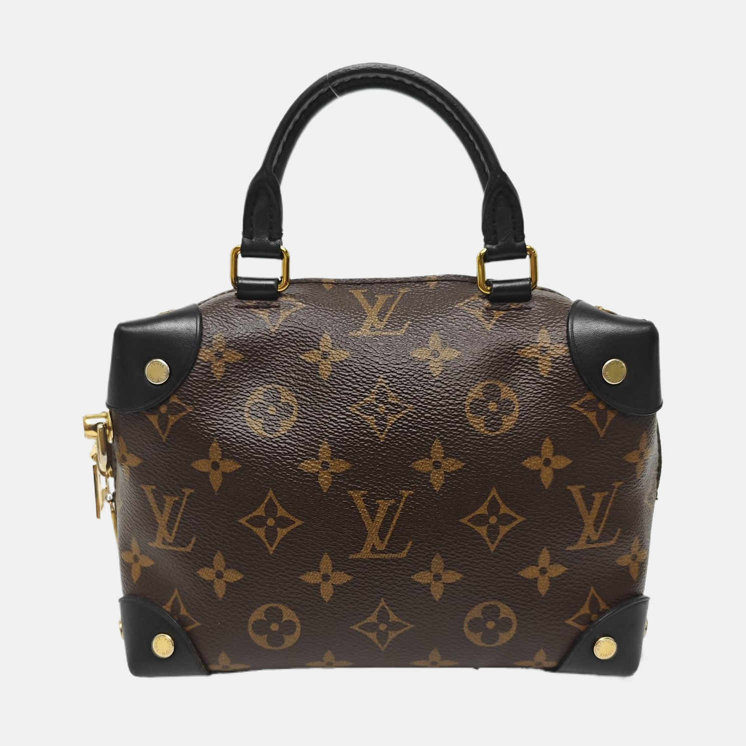 PETITE MALLE Monogram Coated Canvas Brown