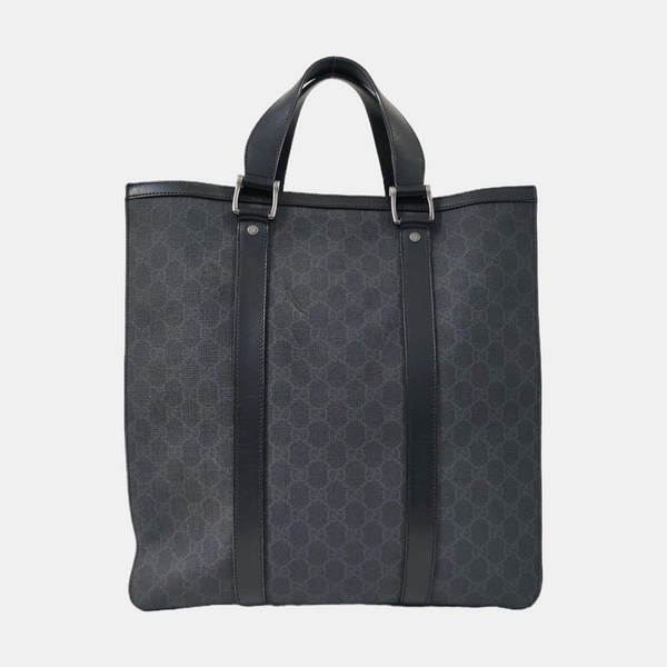 Monogram Coated Canvas Tote Bag Black
