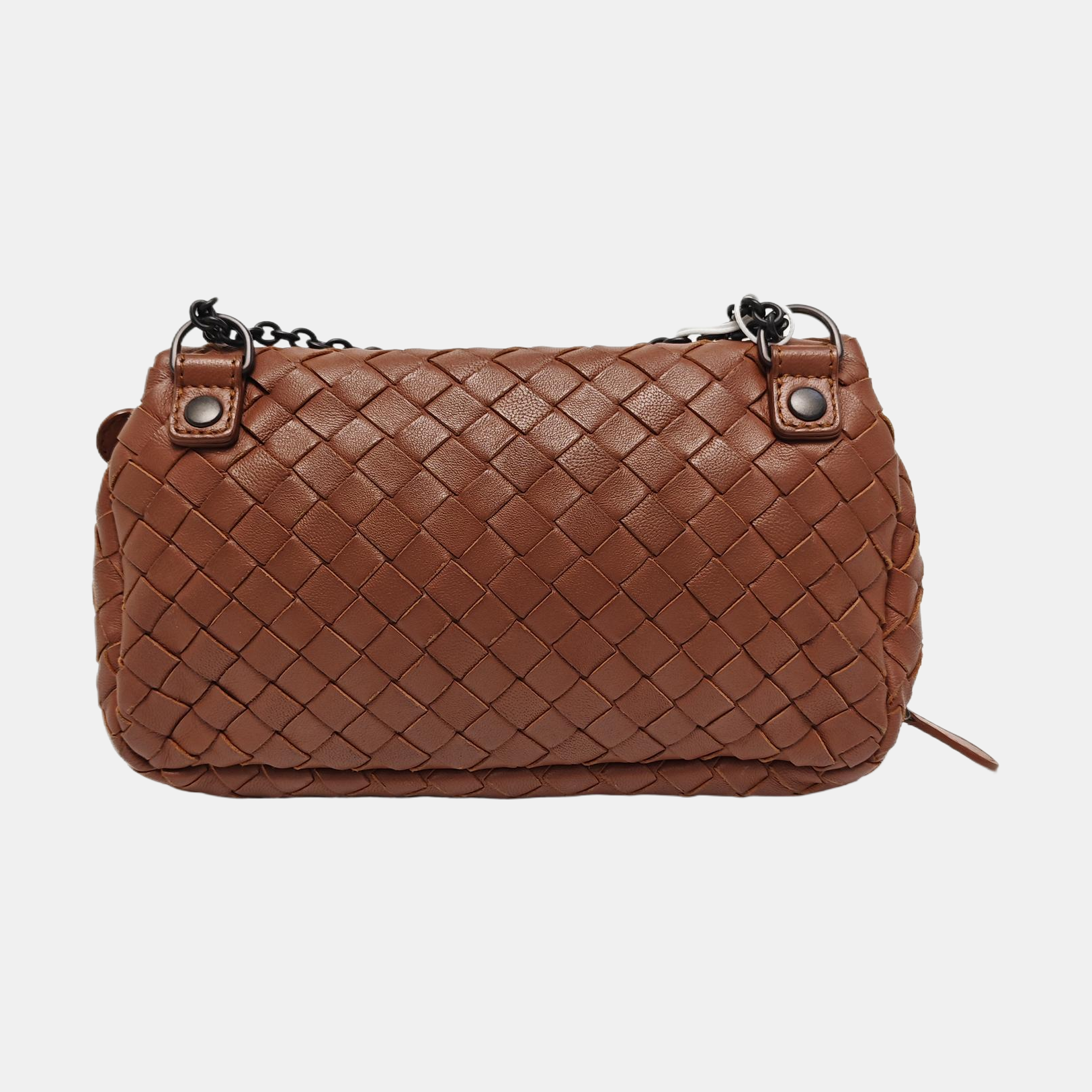 Lambskin Shoulder Bag Brown