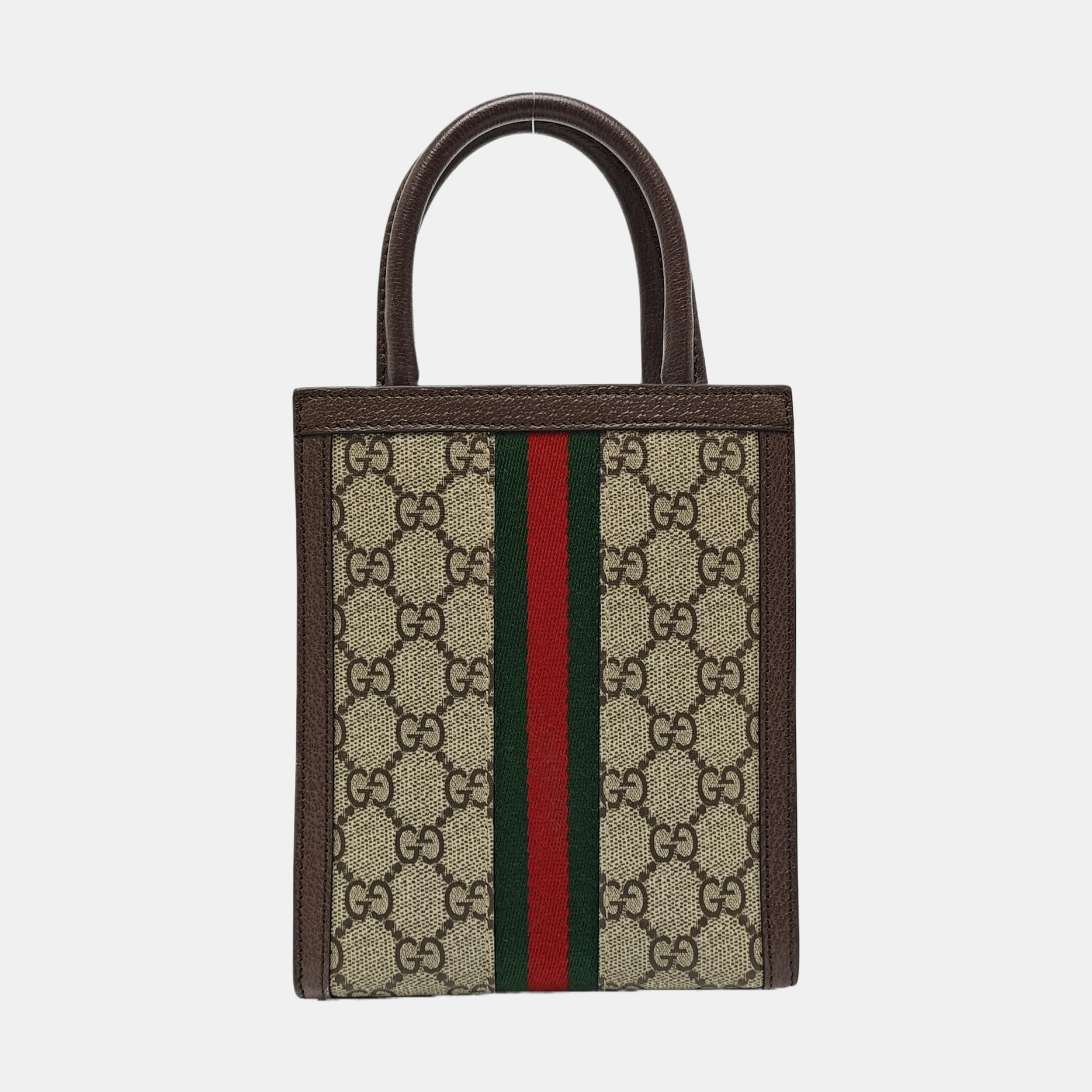 Ophidia Super Mini Monogram Coated Canvas Beige
