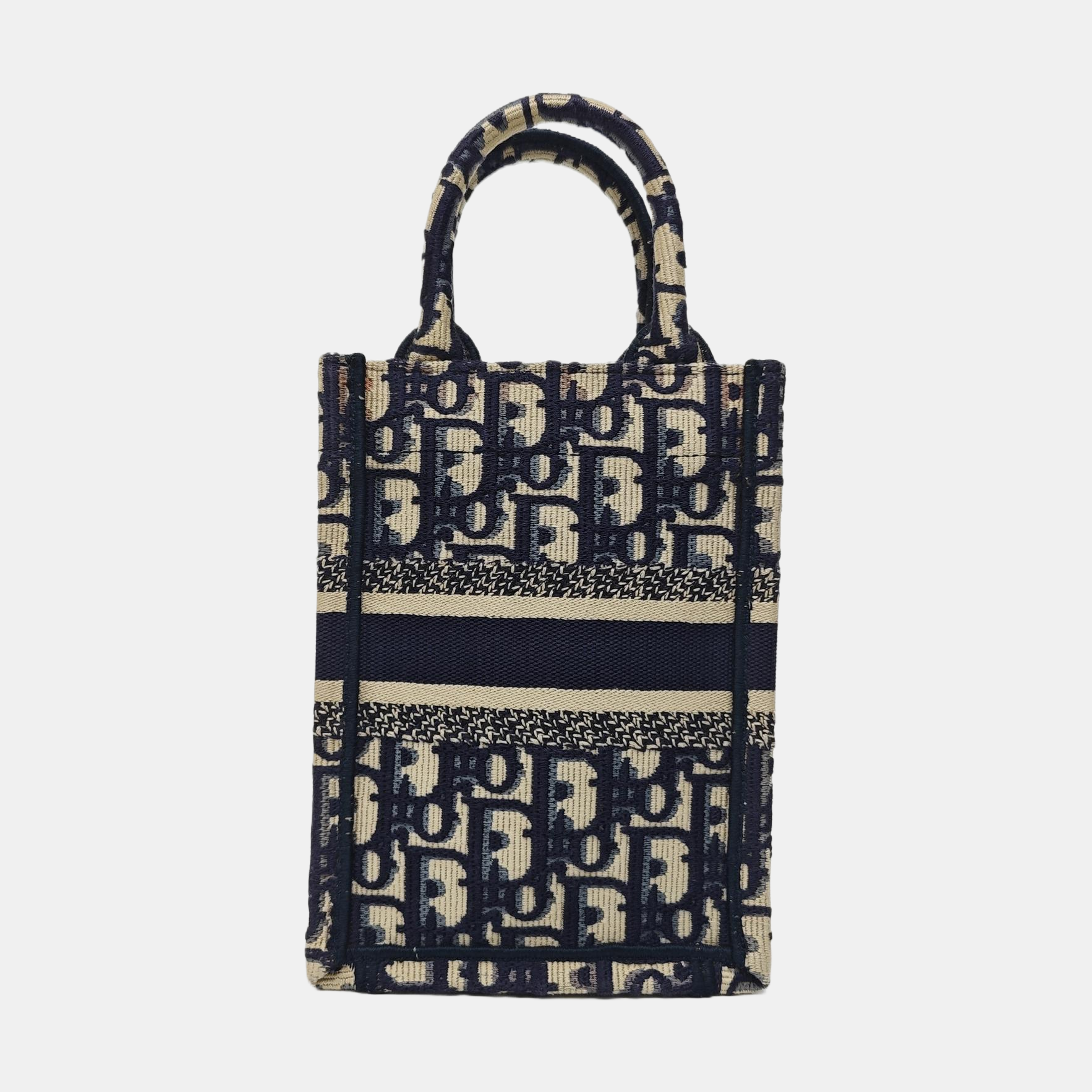 Book Tote Oblique Fabric Beige