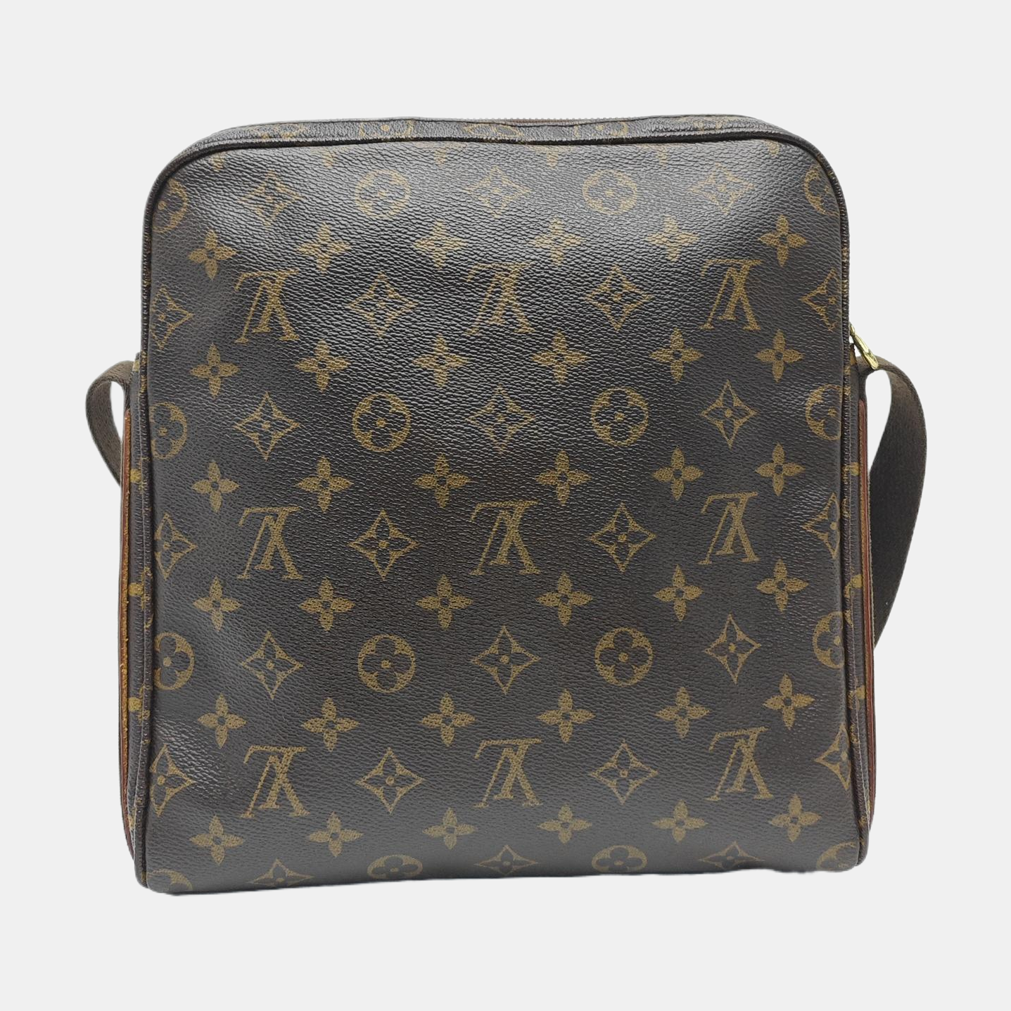 TROTTEUR Monogram Coated Canvas Brown