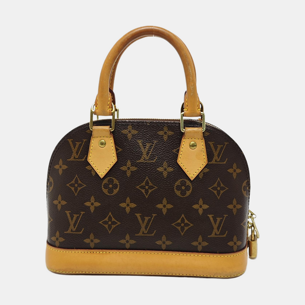 ALMA BB Monogram Coated Canvas Brown