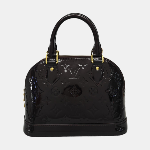 ALMA BB Monogram Patent Leather Brown