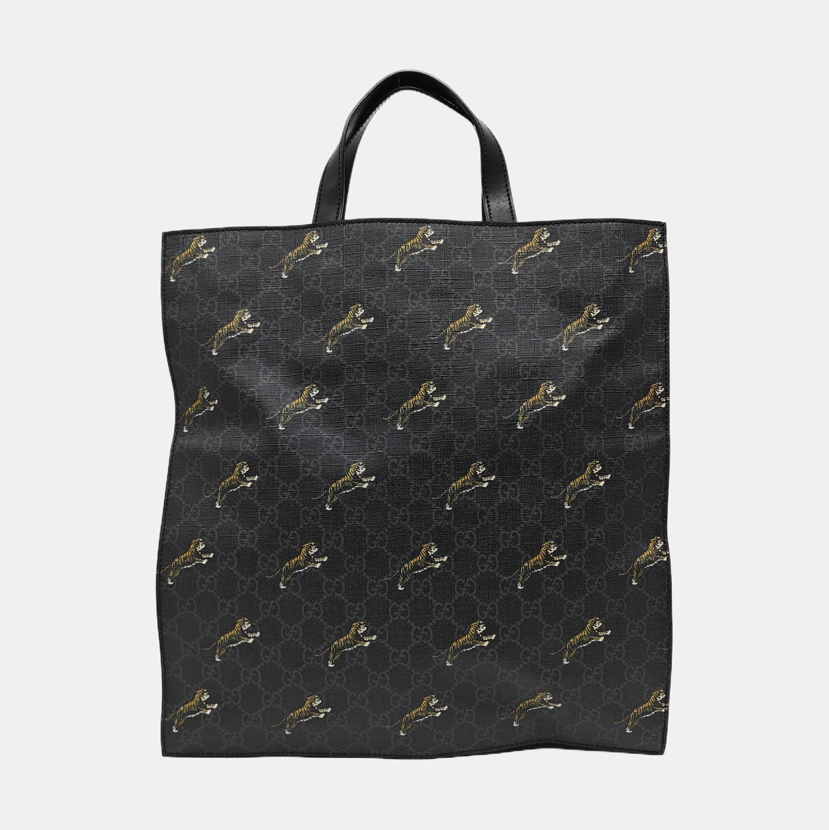 GG Supreme Monogram Coated Canvas Black